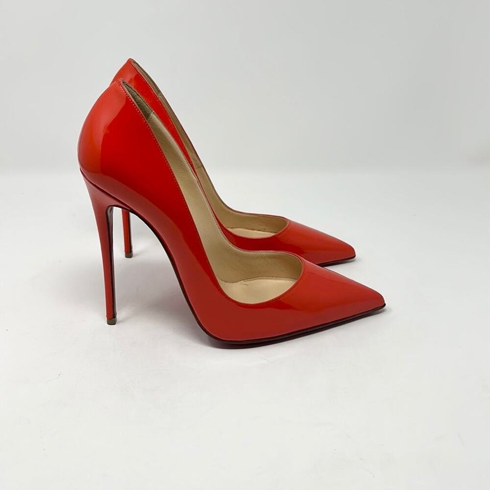 Christian Louboutin So Kate Orange Shoes Pumps 120MM Size 37.5 - Picture 2 of 10